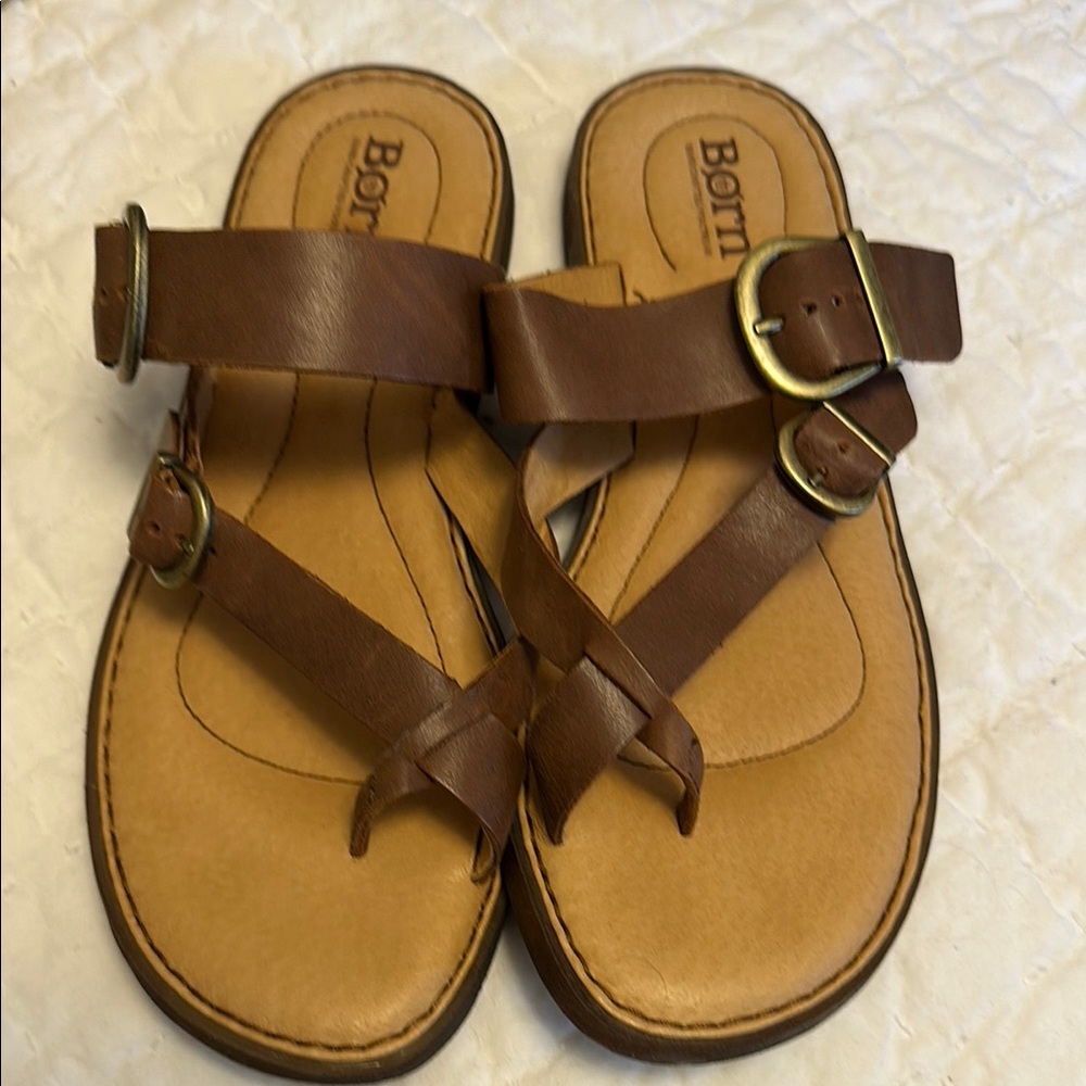 Born Brown Leather Sandals